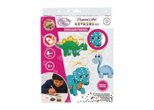 Crystal Art Dinosaur Friends Keyring Kit
