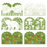 Colouring Book with Stickers Woodland