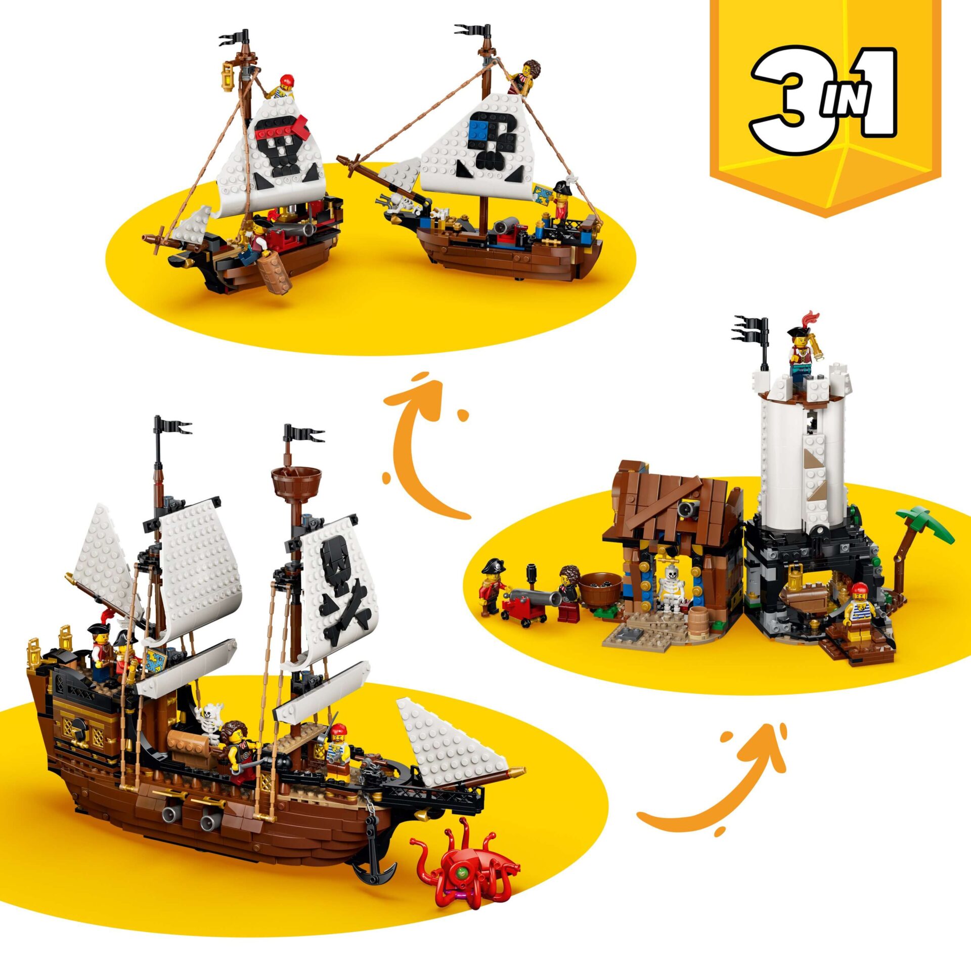LEGO Creator 3-in-1 31387 Iconic Pirate Ship