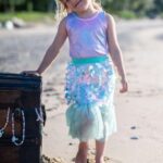 Great Pretenders Bling Bling Mermaid Skirt & Hairclip Set Mint Size 4-6