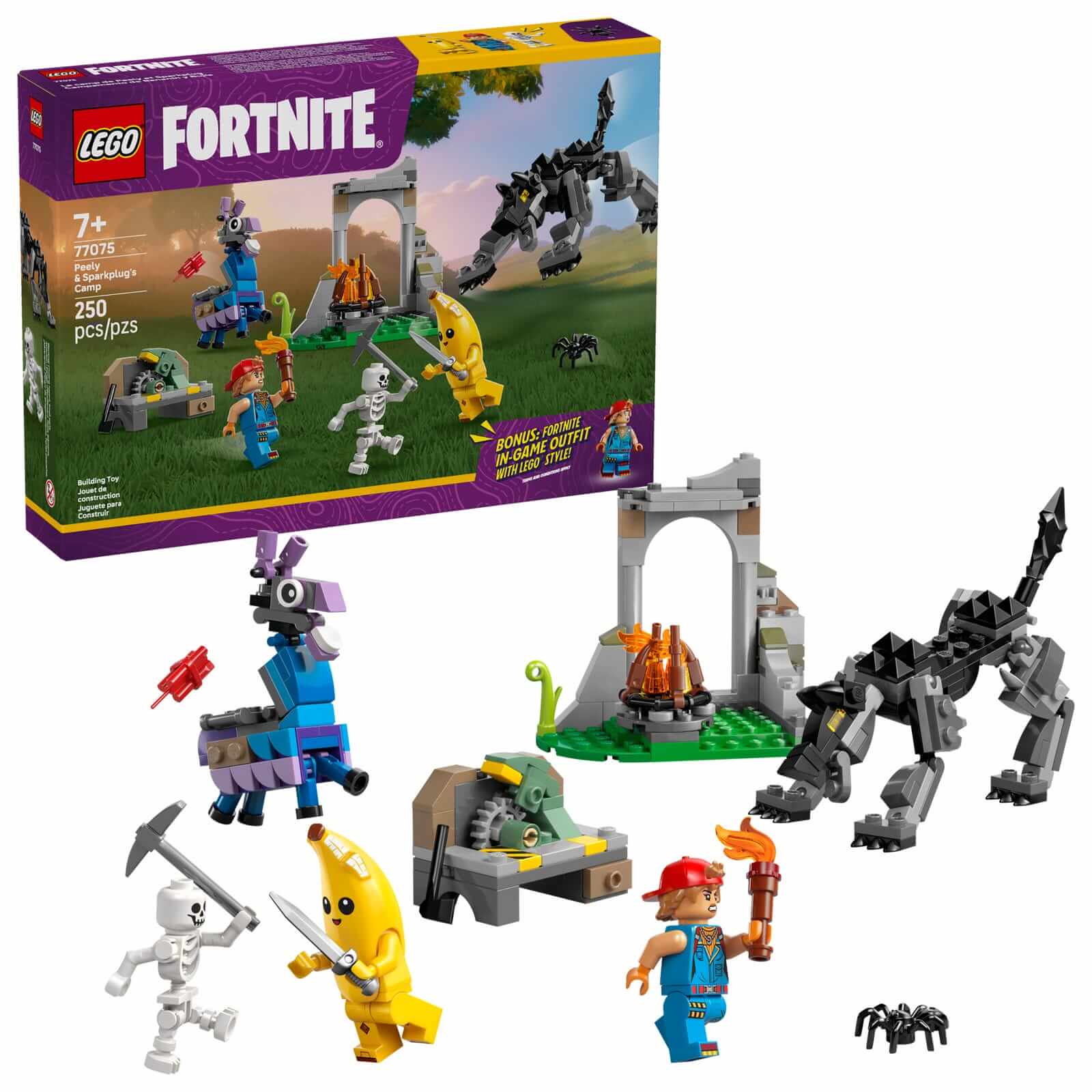 LEGO Fortnite 77075 Peely & Sparkplugs Camp