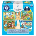 Orchard Toys Petter Rabbit 4-In-A-Box Puzzles 12-24pcs