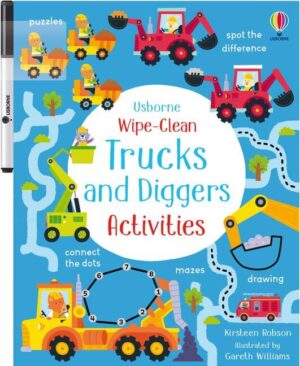 Usborne Wipe-Clean Trucks And Diggers Activities