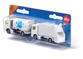 Siku 1687 Municipal Road sweeper + garbage truck