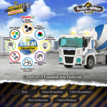 Build-ables Cement Truck Mix Masters With Light & Sound 106pc