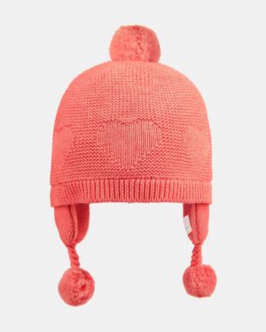Organic Earmuff Heart/Paprika / S