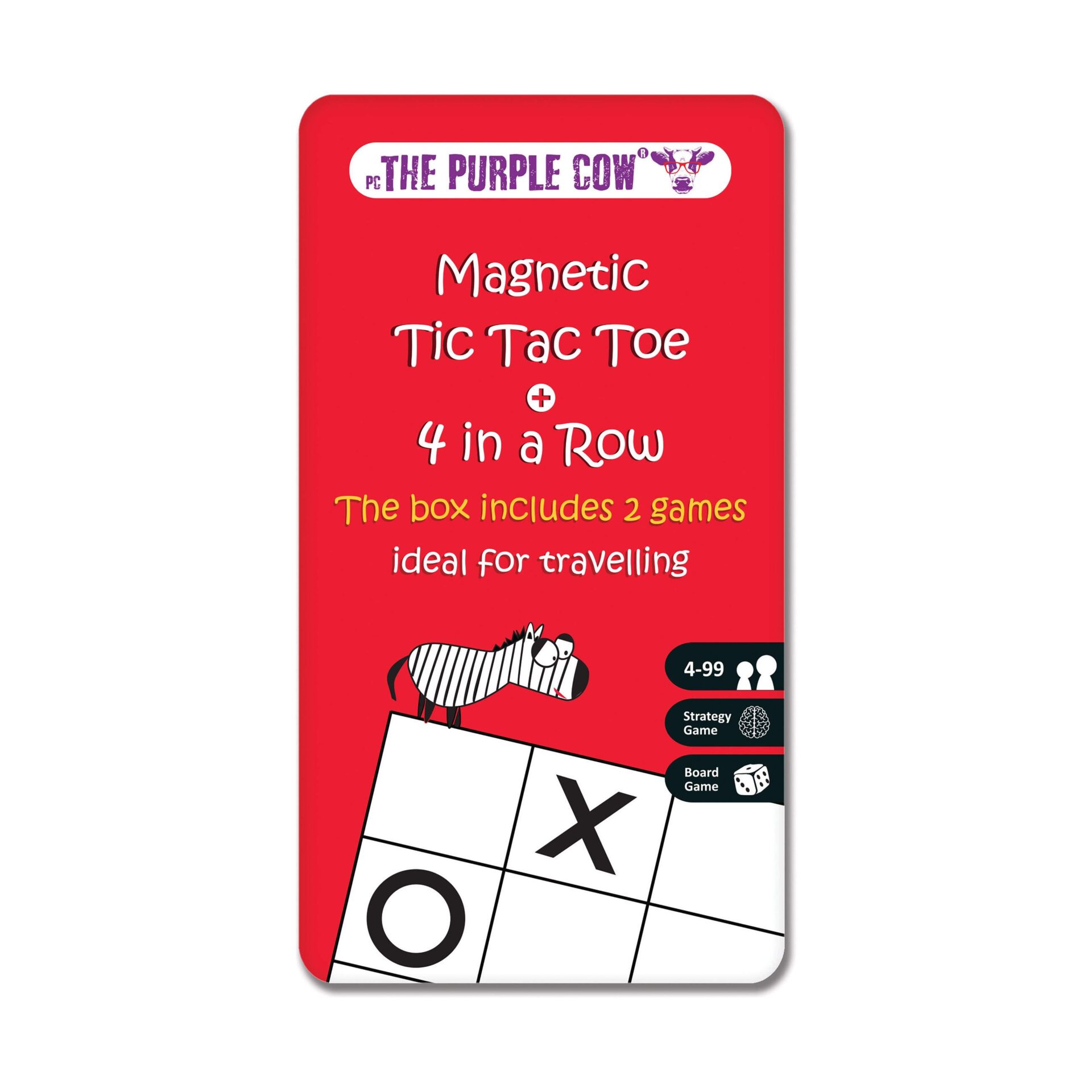 Magnetic Travel Game Tin - Tic Tac Toe & 4 In A Row