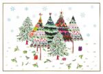 Deluxe Holiday Cards Merry Evergreens 20pk