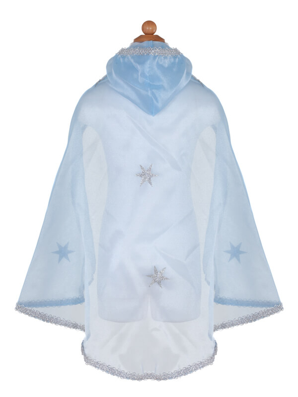 Great Pretenders Blue & Silver Crystal Snow Queen Cape Size 3-4