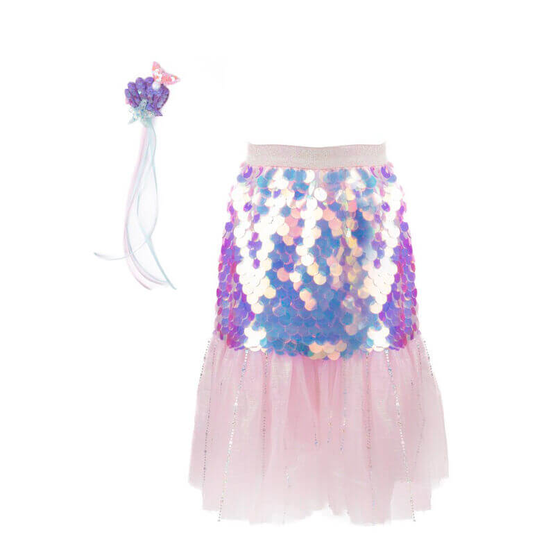 Great Pretenders Bling Bling Mermaid Skirt & Hairclip Set Pink Size 4-6