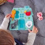 Djeco DJ1072 Mouki Farm Animal Wooden and Felt Puzzle