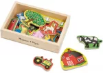 M&D Wooden Farm Magnets in a Box 20pc