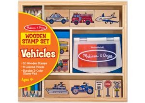M&D Wooden Stamp Kit Vehicles