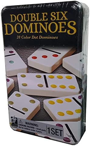 Classic Double Six Dominoes In Tin