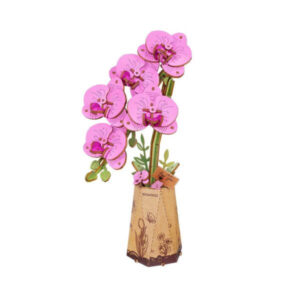 DIY Miniature Wood Bloom Purple Moth Orchid