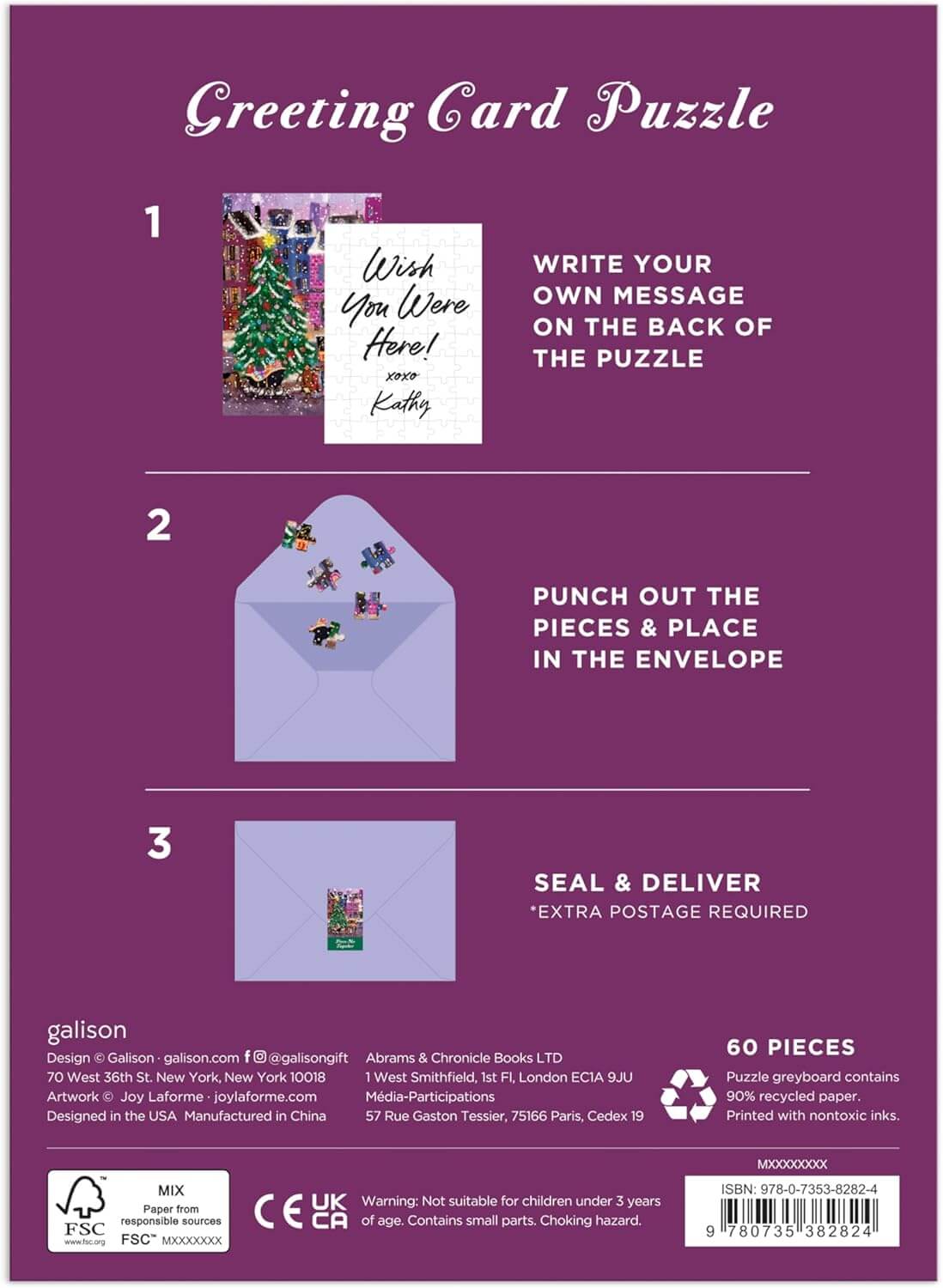 Christmas Square Greeting Card Puzzle