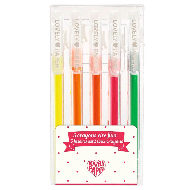 Djeco DJ3791 5 Fluorescent Crayons