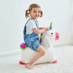 Bouncy Pals Inflatable Ride-On Plush Unicorn