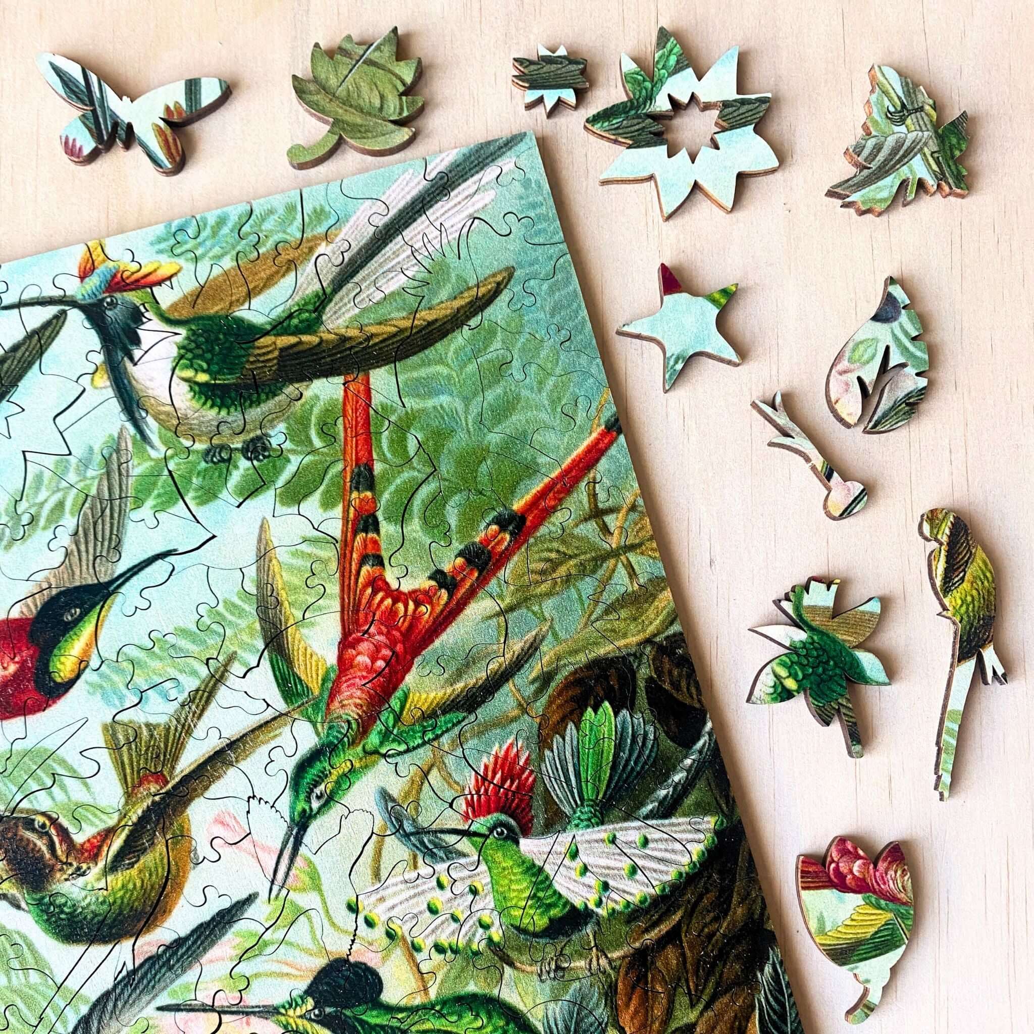 Twigg Puzzles Hummingbirds 228pc Wooden Puzzle