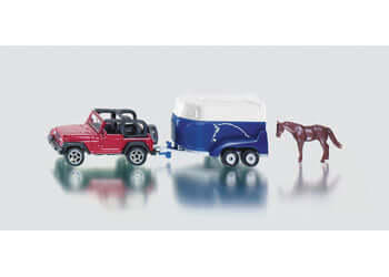 Siku 1651 Car with Horse Trailer