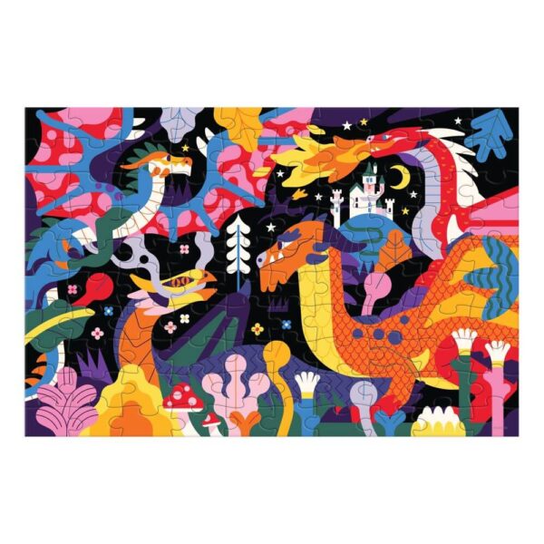 Mudpuppy Glow in the Dark Puzzle Dragons 100pc