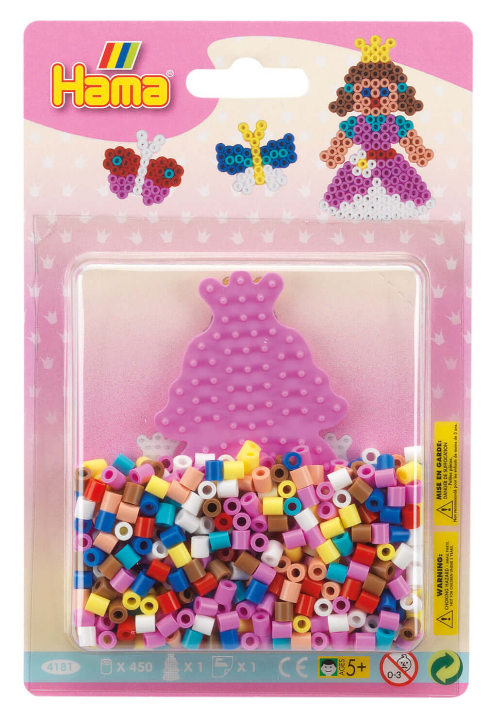Hama Princess Peg Board With 450 Beads