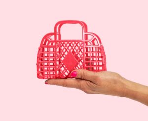Sun Jellies Retro Basket Mini - Coral
