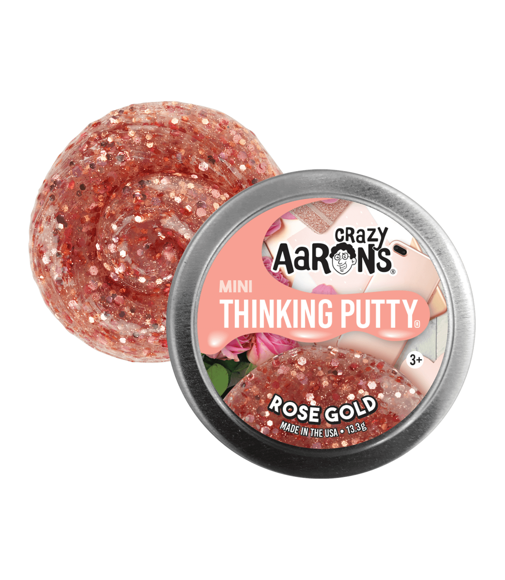 Crazy Aarons Mini Thinking Putty Rose Gold