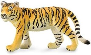 CollectA Wildlife Tiger Cub (Walking) Toy Figure - Authentic Hand Painted Model