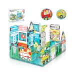 Picasso Tiles Metro City 50pc Set With 8 Vehicles
