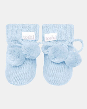 Toshi Organic Booties Marley / Bluebird / Size 000