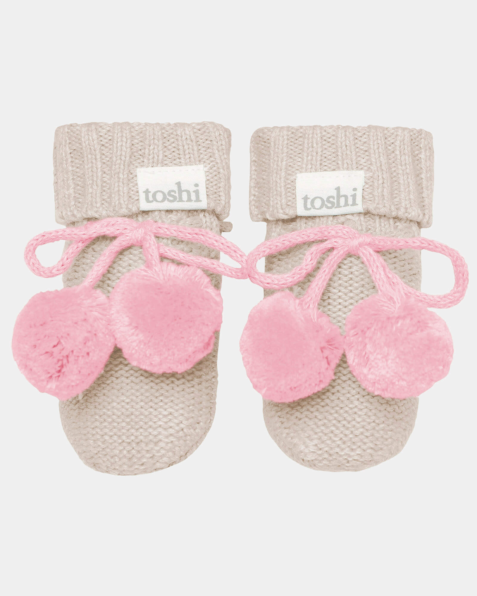 Toshi Organic Booties Bobby/ Oatmeal / 000