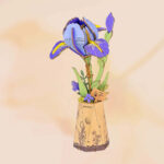 DIY Miniature Wood Bloom Purple Iris