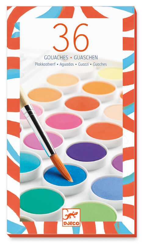 Djeco DJ8873 36 Gouache Colour Paints Djeco DJ8873 36 Gouache Colour Paints