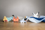 Tender Leaf Coastal Flying Fish Wooden Figurine