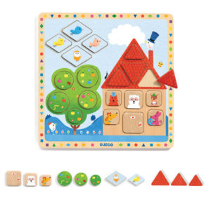 Djeco DJ1803 Shapes Wooden Puzzle