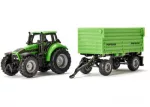 Siku 1606 DEUTZ-FAHR with Fortuna 4-Wheel-Trailer