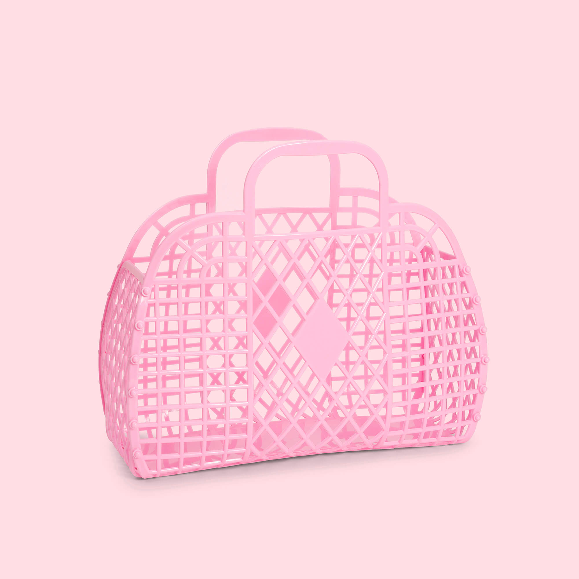 Sun Jellies Retro Basket Small - Bubblegum Pink