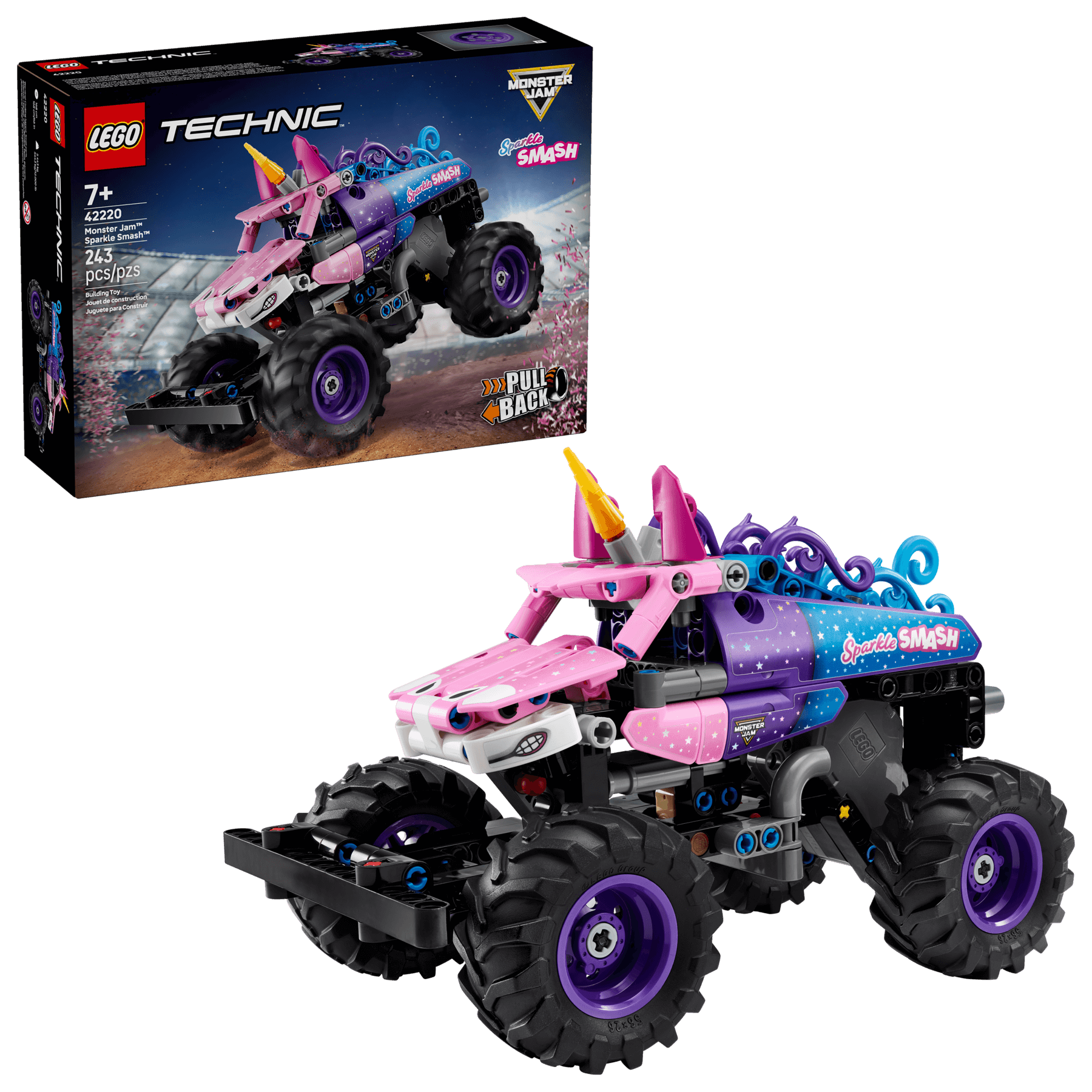 LEGO Technic 42220 Monster Jam™  Sparkle Smash™ Pull-Back