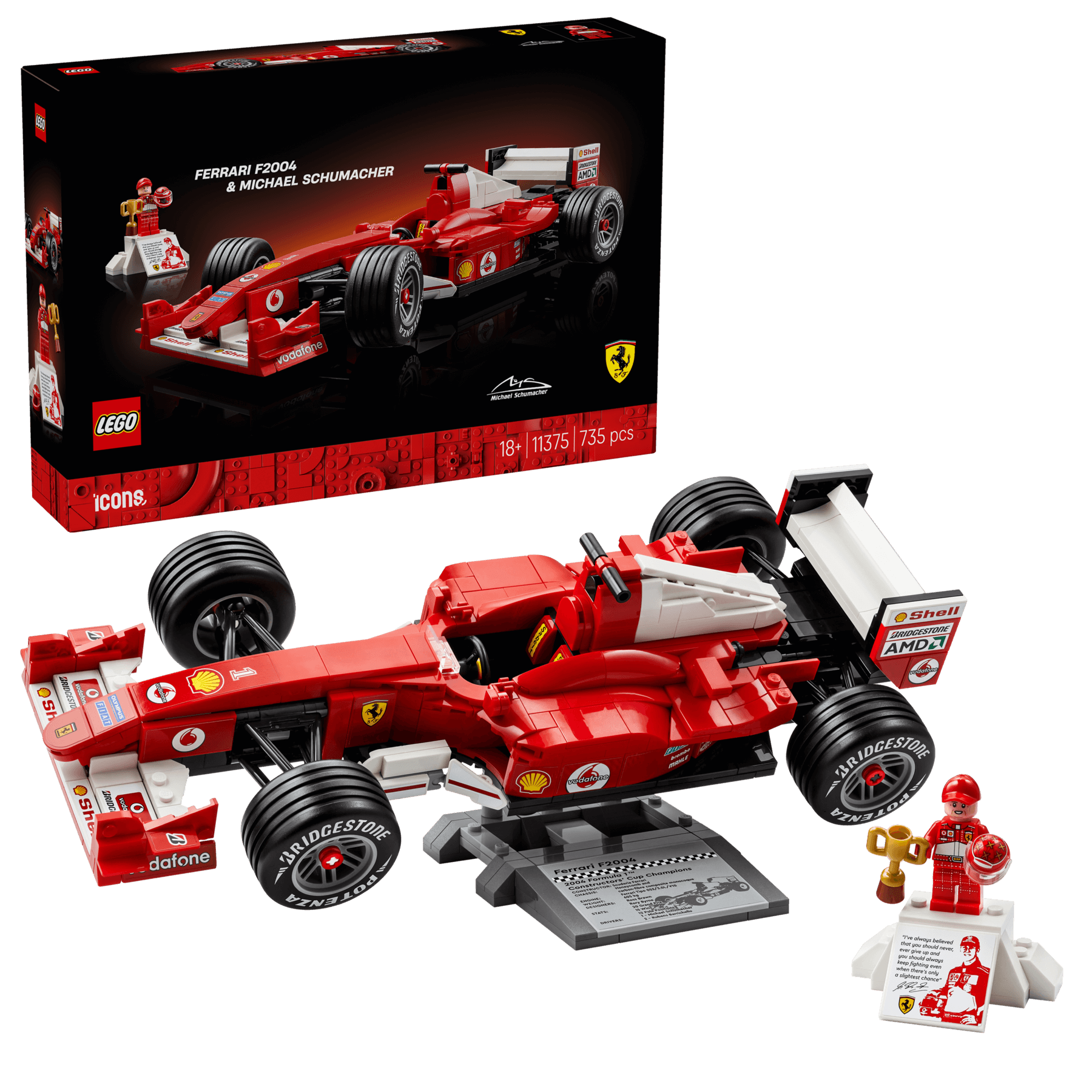 LEGO Icons 11375 Ferrari F2004 & Michael Schumacher