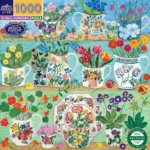 eeBoo Floral Cupboard Puzzle 1000pc