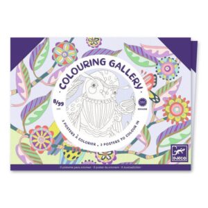 Djeco DJ8691 Birds Colouring Gallery Posters