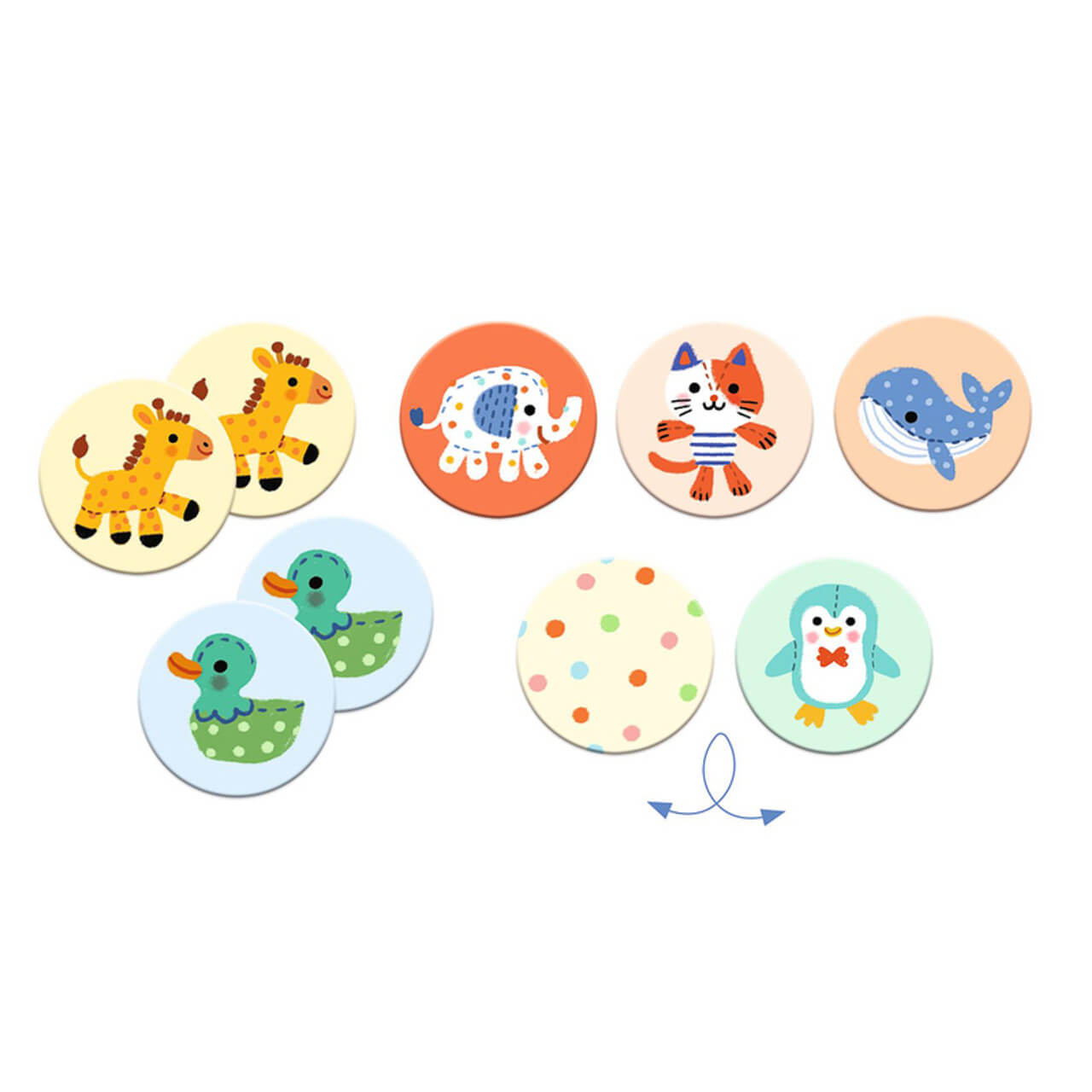 Djeco DJ8264 Stuffed Animal Memory Game 30pc – Imagine If