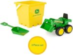 John Deere Kids Sand Pit Bucket Set with Tractor, 15 cm Size