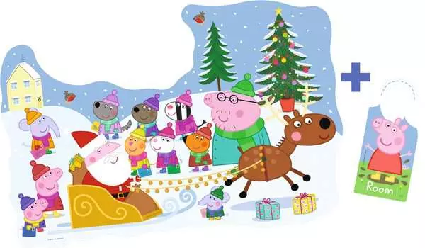 Ravensburger Peppa Pig Christmas Shaped Floor Puzzle 24pc