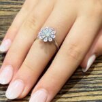 Bloom Fidget Ring - Diamante Spinning Flower