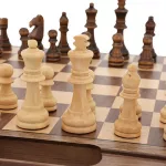 Dal Rossi Chess/Checkers/Backgammon Folding Board Walnut 40cm