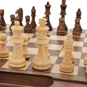 Dal Rossi Chess/Checkers/Backgammon Folding Board Walnut 40cm