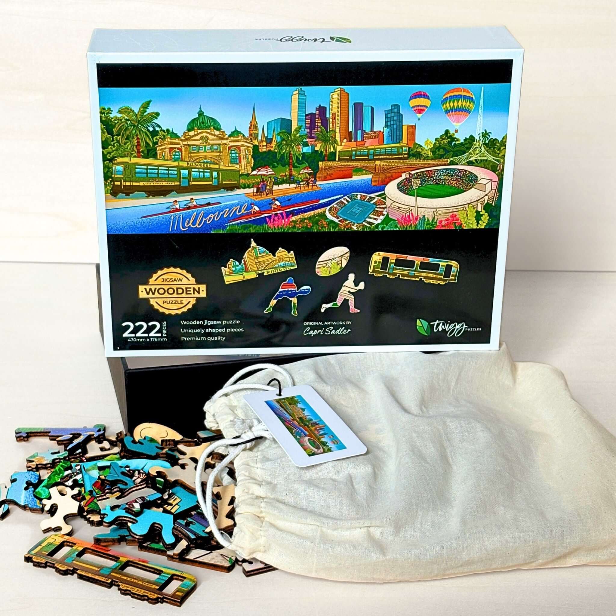 Twigg Puzzles Magnetic Melbourne 222pc Wooden Puzzle