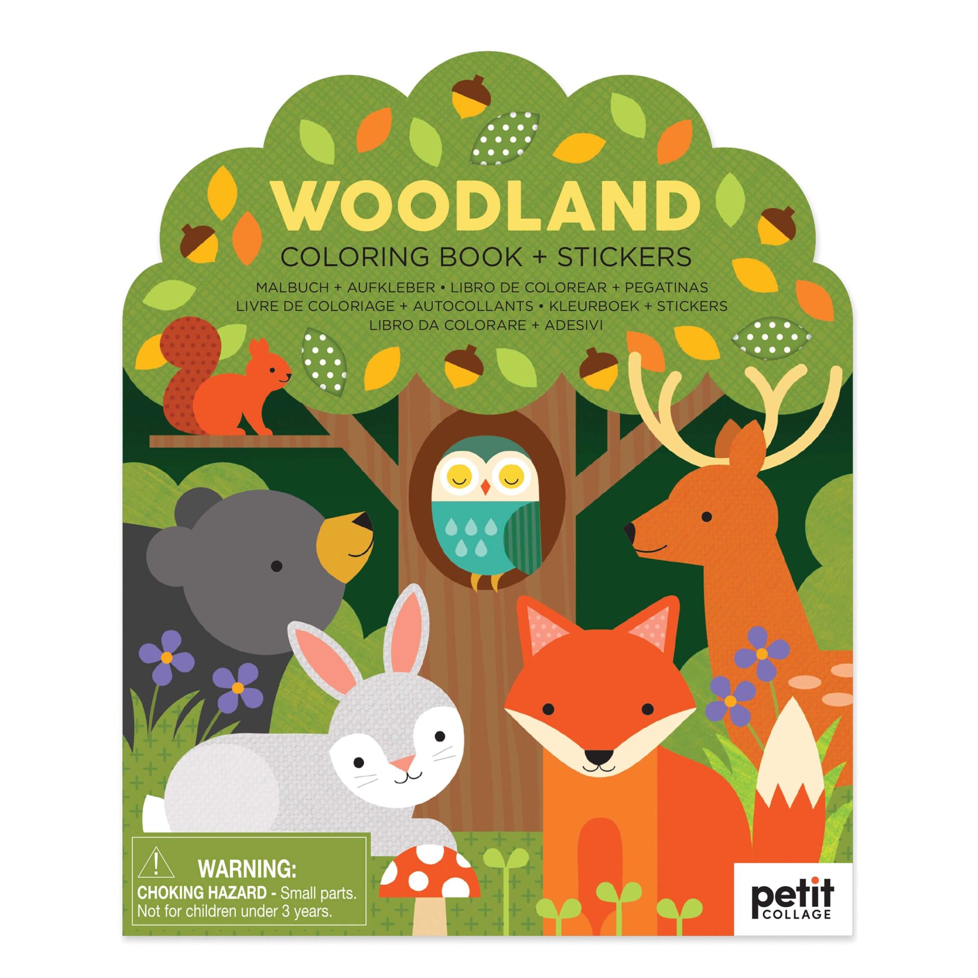 Colouring Book with Stickers Woodland
